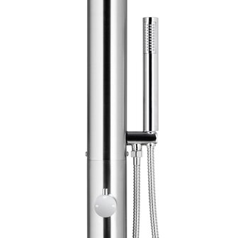Buitendouche met bruine basis 230 cm roestvrij staal 7
