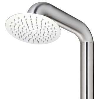 Buitendouche met bruine basis 230 cm roestvrij staal 9