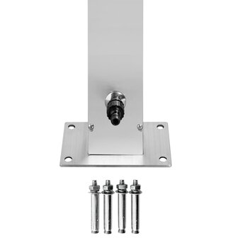 Buitendouche met grijze basis 225 cm roestvrij staal 8