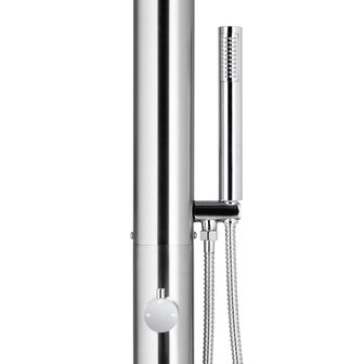 Buitendouche met grijze basis 230 cm roestvrij staal 7