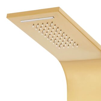 Douchepaneel gebogen roestvrij staal 201 goudkleurig 6