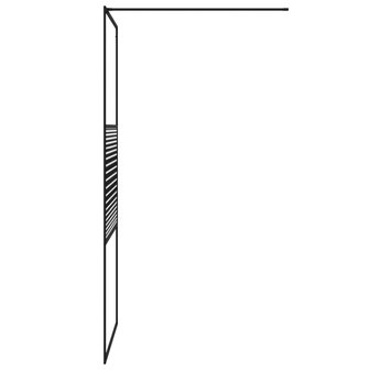 Inloopdouchewand 90x195 cm transparant ESG-glas zwart 4