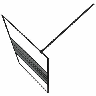 Inloopdouchewand 90x195 cm transparant ESG-glas zwart 5