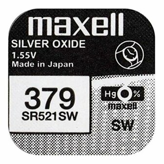 Knoopcel Maxell SR521SW 379 1,55 V Knoopcelbatterij 2