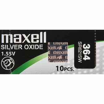 Knoopcel Maxell SR621SW 364 1,55 V Knoopcelbatterij 3