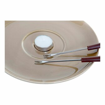 Chocolade Fondue DKD Home Decor Roestvrij staal Porselein 2