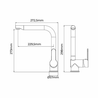 Mengkraan EDM 01126 Calella Zilverkleurig Roestvrij staal Blik Zink Wastafel 2