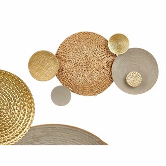 Wanddecoratie GiftDecor 23SMB1443 Bruin Grijs Metaal 88,9 x 7 x 50 cm (2 Stuks) 2