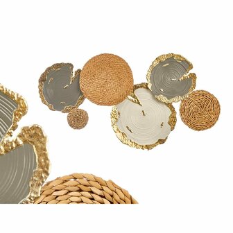 Wanddecoratie GiftDecor 23SMB1538 Wit Bruin Grijs Metaal 89,5 x 5,1 x 48,3 cm (2 Stuks) 2