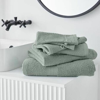 Handdoekenset TODAY Essential Celadon Lichtgroen 50 x 90 cm (10 Stuks) 2