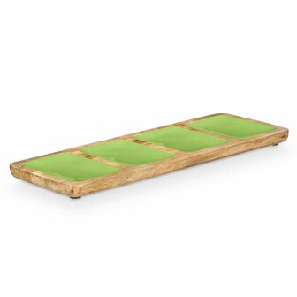 Dienblad met Vakjes GiftDecor MALI-941 G Groen 46 x 3 x 17 cm (6 Stuks) 2
