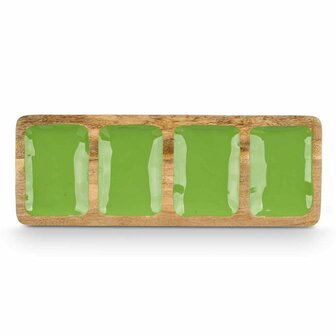 Dienblad met Vakjes GiftDecor MALI-941 G Groen 46 x 3 x 17 cm (6 Stuks) 4