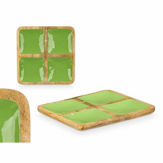 Dienblad met Vakjes GiftDecor MALI-991 G Groen 31 x 3 x 3 cm (6 Stuks) 3