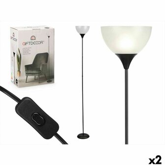 Vloerlamp GiftDecor CE13581-3(132) Wit Zwart 60 W 220-240 V 22 x 185 x 22 cm (2 Stuks) 1