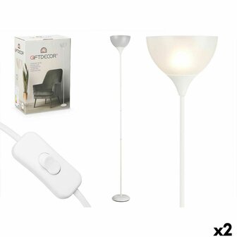 Vloerlamp GiftDecor CE13581-3(133) Wit 60 W 220-240 V 22 x 185 x 22 cm (2 Stuks) 1