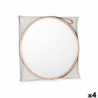 Wandspiegel GiftDecor 1268 Bruin Brons 45 x 45 x 3 cm (4 Stuks) 1
