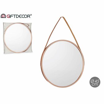 Wandspiegel GiftDecor 1268 Bruin Brons 45 x 45 x 3 cm (4 Stuks) 3