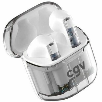 Draadloze Koptelefoon met Oplaadetui CGV URBAN GHOST Wit 3