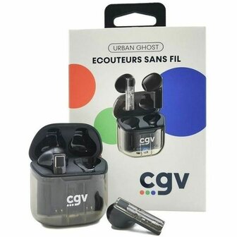 Draadloze Koptelefoon met Oplaadetui CGV URBAN GHOST Zwart 4