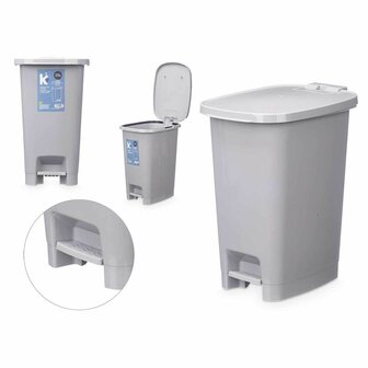 Pedaalemmer ABK-142 1 Grijs Plastic 25 L (6 Stuks) 3