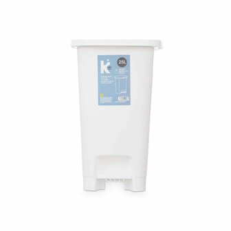 Pedaalemmer ABK-142 2 Wit Plastic 25 L (6 Stuks) 4