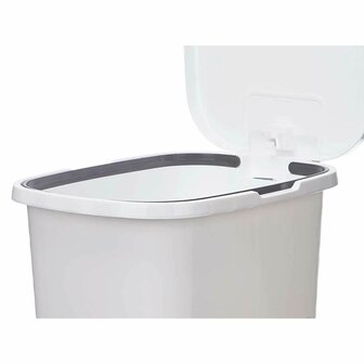 Pedaalemmer ABK-142 2 Wit Plastic 25 L (6 Stuks) 5