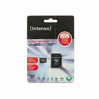 Micro SD kaart met adapter INTENSO 3413490 64 GB 64 GB 1