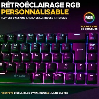 Toetsenbord The G-Lab KEYZ TITAN Wit 3