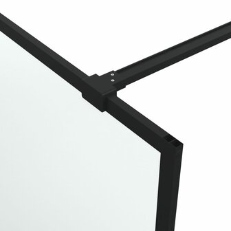 Inloopdouchewand 100x195 cm mat ESG-glas zwart 6