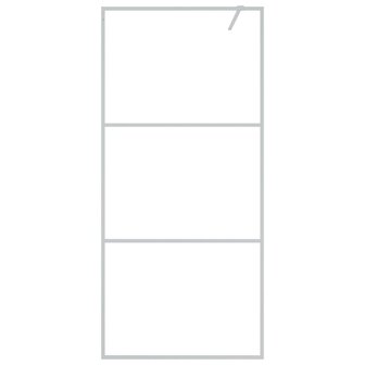 Inloopdouchewand 90x195 cm transparant ESG-glas zilverkleurig 3