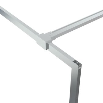 Inloopdouchewand 90x195 cm transparant ESG-glas zilverkleurig 6