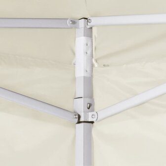 Partytent met 2 zijwanden inklapbaar 2x2 m staal cr&egrave;me 3