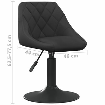 Barkruk fluweel zwart 8