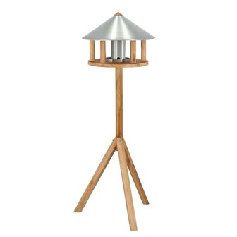Esschert Design Vogelvoederhuisje met silo en rond dak zink 1