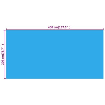 Zwembadhoes 400x200 cm PE blauw 4
