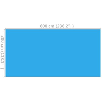 Zwembadhoes 600x300 cm PE blauw 4