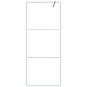 Inloopdouchewand 80x195 cm transparant ESG-glas wit 3