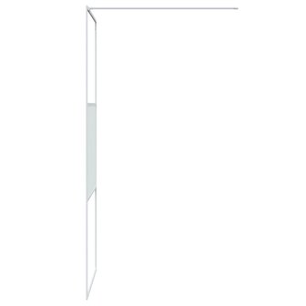 Inloopdouchewand 80x195 cm transparant ESG-glas wit 4