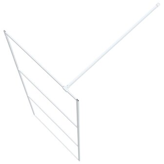 Inloopdouchewand 80x195 cm transparant ESG-glas wit 5