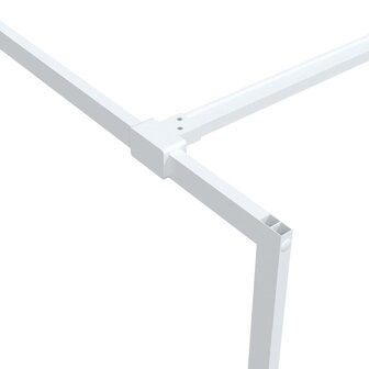 Inloopdouchewand 80x195 cm transparant ESG-glas wit 6