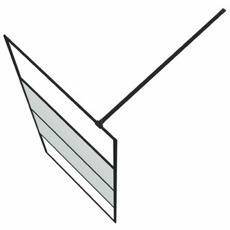 Inloopdouchewand 90x195 cm halfmat ESG-glas zwart 5