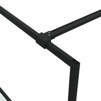 Inloopdouchewand 90x195 cm halfmat ESG-glas zwart 6