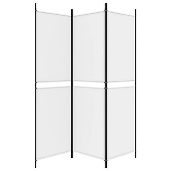 Kamerscherm met 3 panelen 150x180 cm stof wit 4