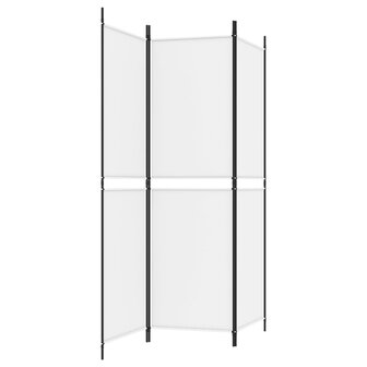 Kamerscherm met 3 panelen 150x180 cm stof wit 5