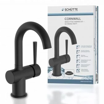 SCH&Uuml;TTE Wastafelmengkraan met zijgreep CORNWALL matzwart 4