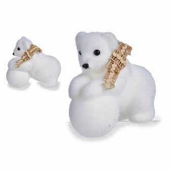 Kerstversiering Krist+ K19121228 Wit 8 x 11 x 14 cm (12 Stuks) 2