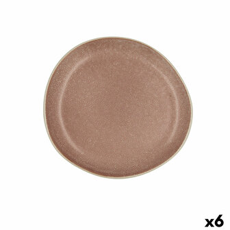 Dinerbord Bidasoa Gio Incidenteel Bruin Keramisch 20 cm (6 Stuks) 1