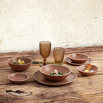 Dinerbord Bidasoa Gio Incidenteel Bruin Keramisch 20 cm (6 Stuks) 3