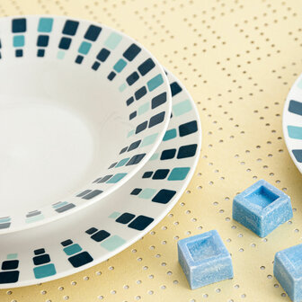 Dinerbord Quid Simetric Blauw Keramisch 23 cm (12 Stuks) 2
