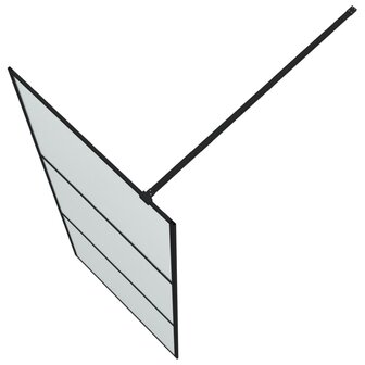 Inloopdouchewand 80x195 cm mat ESG-glas zwart 5
